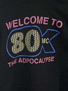 PewDiePie Merch "Welcome To The Adpocalypse" 80 Mill Club Hoodie, Men's/Unisex M